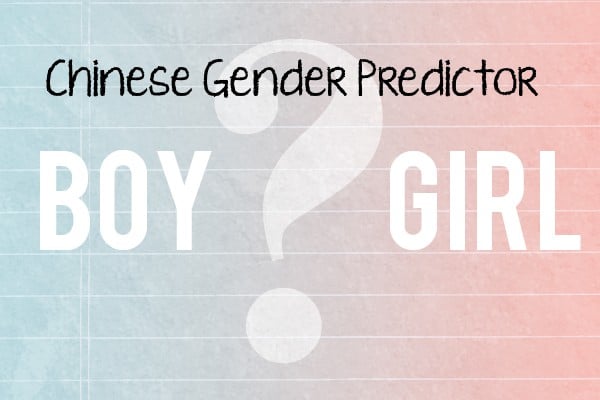 Chinese Chart To Determine Gender